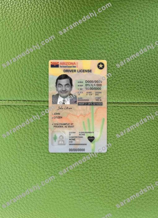 USA Arizona driving license under 21 version 2  photolook FRONT